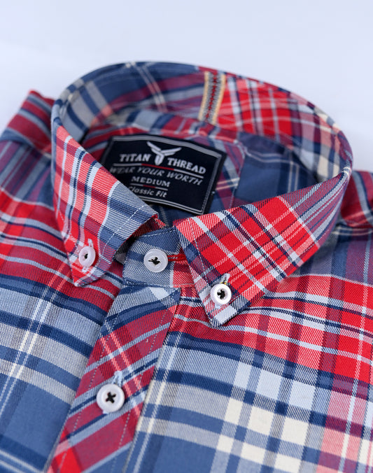 check plaid blue & red