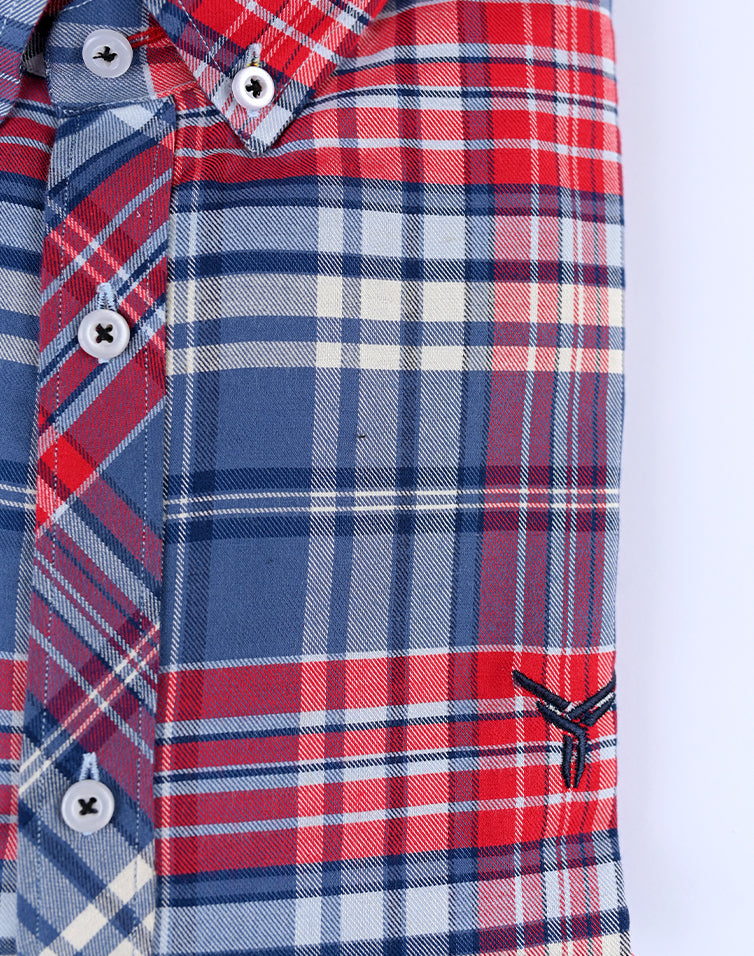 check plaid blue & red