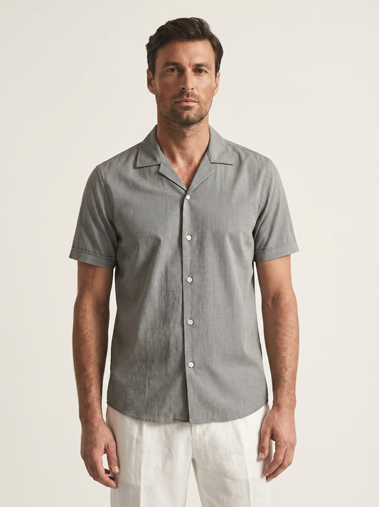 Self Gray Cuban Shirts
