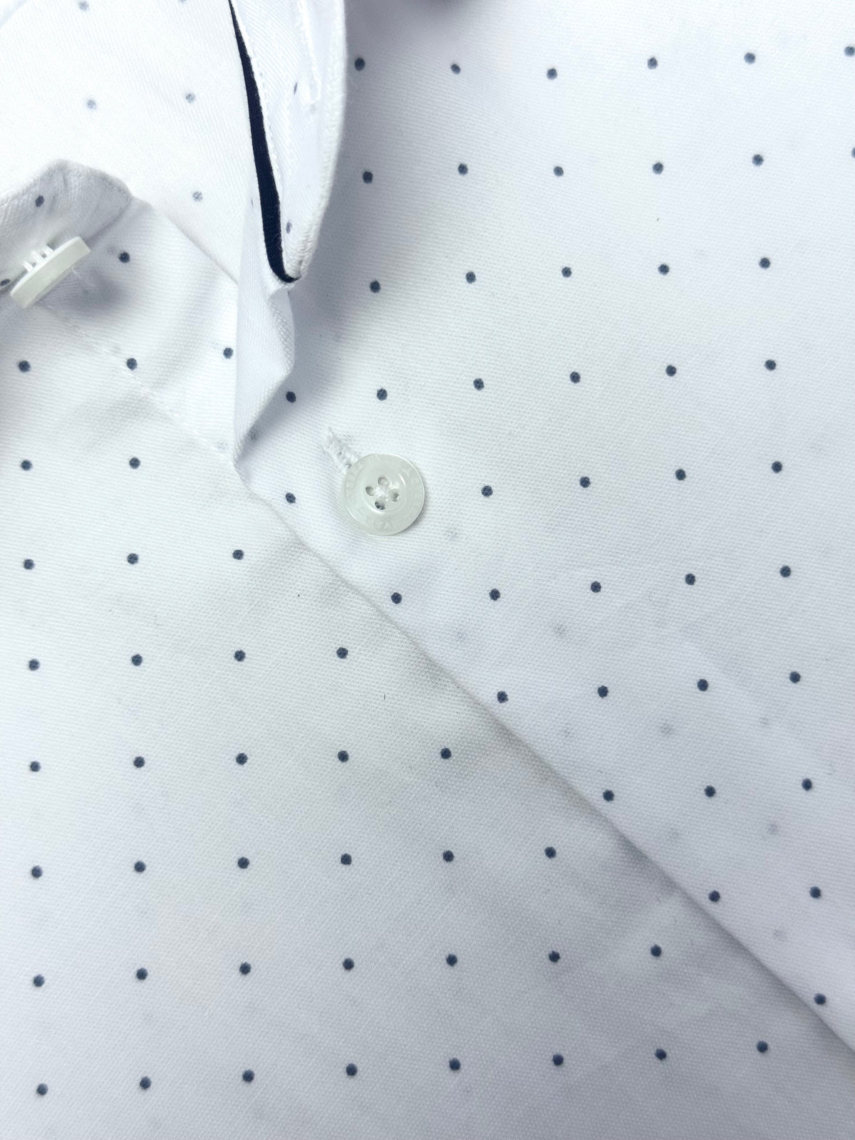 White Indigo Dotted Formal Shirt