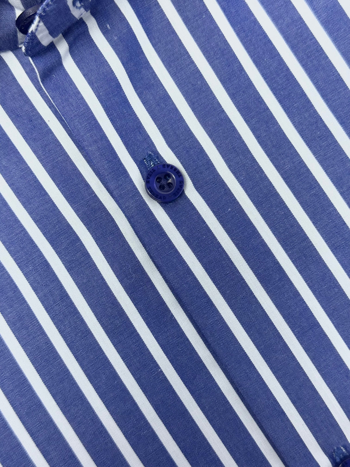 Marine Blue Broad Stripe Formal Shirt