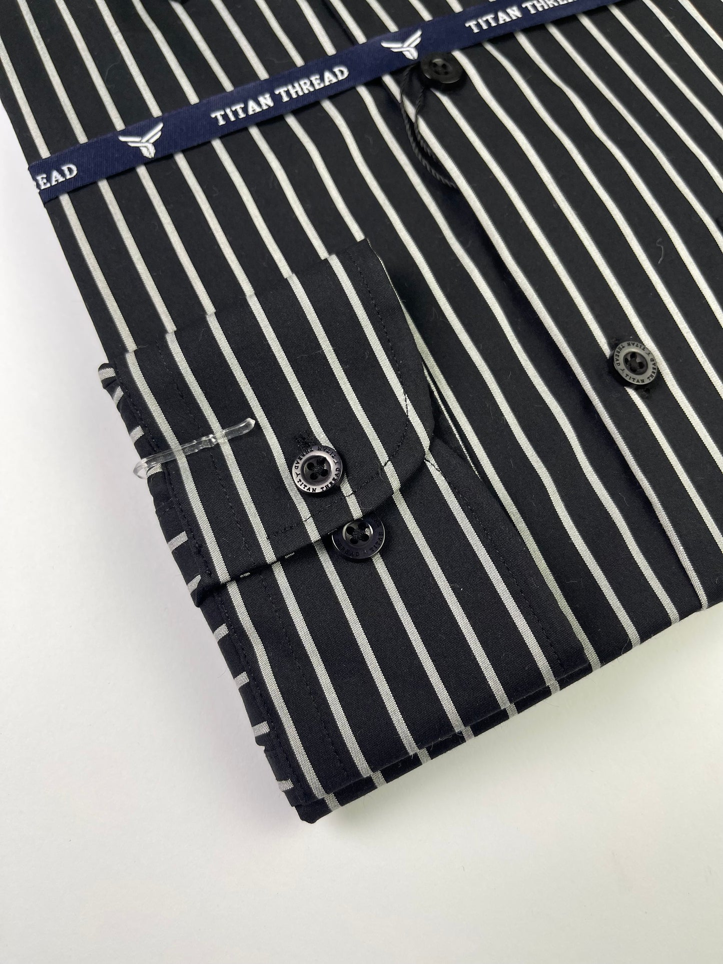 Black & Gray Pencil Stripe Formal Shirt