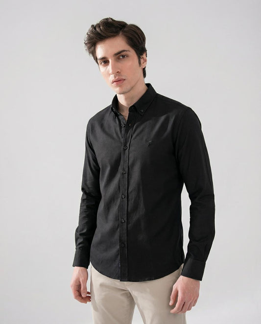 Jet Black Oxford Shirt