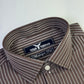 Pencil Stripes on Chocolate Brown Formal Shirt (Slim fit)