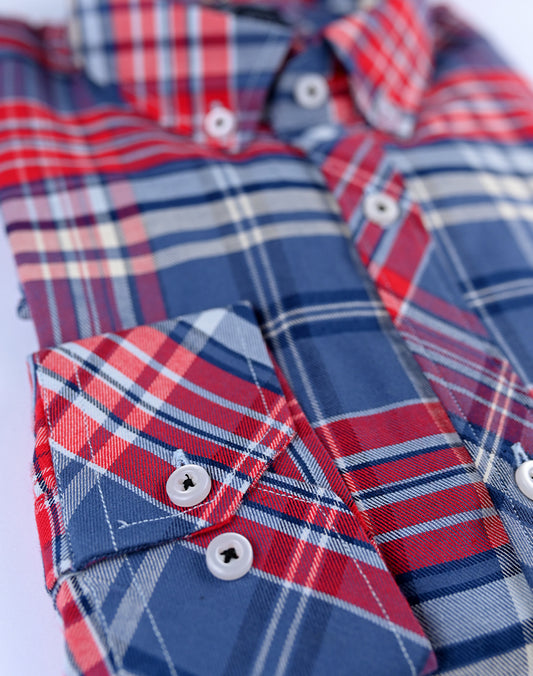 check plaid blue & red