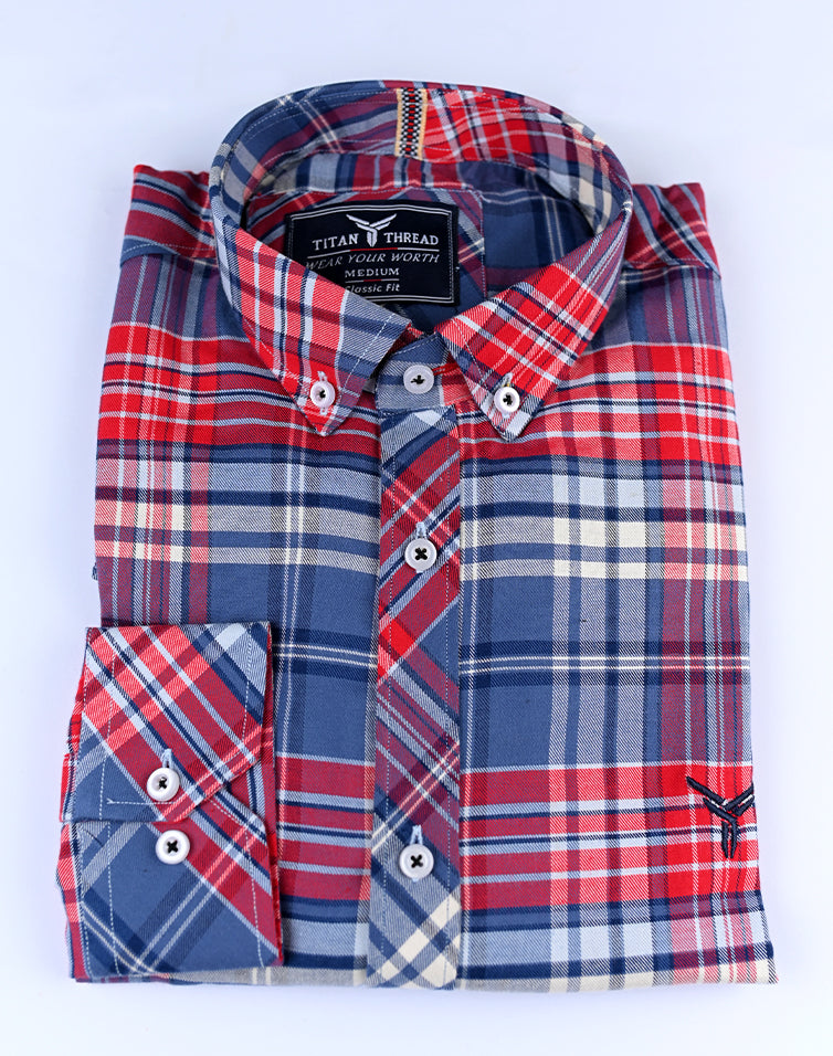 check plaid blue & red