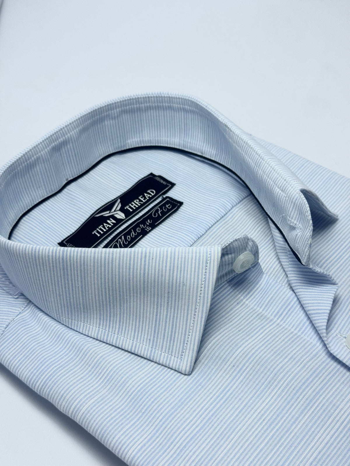 Ice Blue Self Texture Formal Shirt