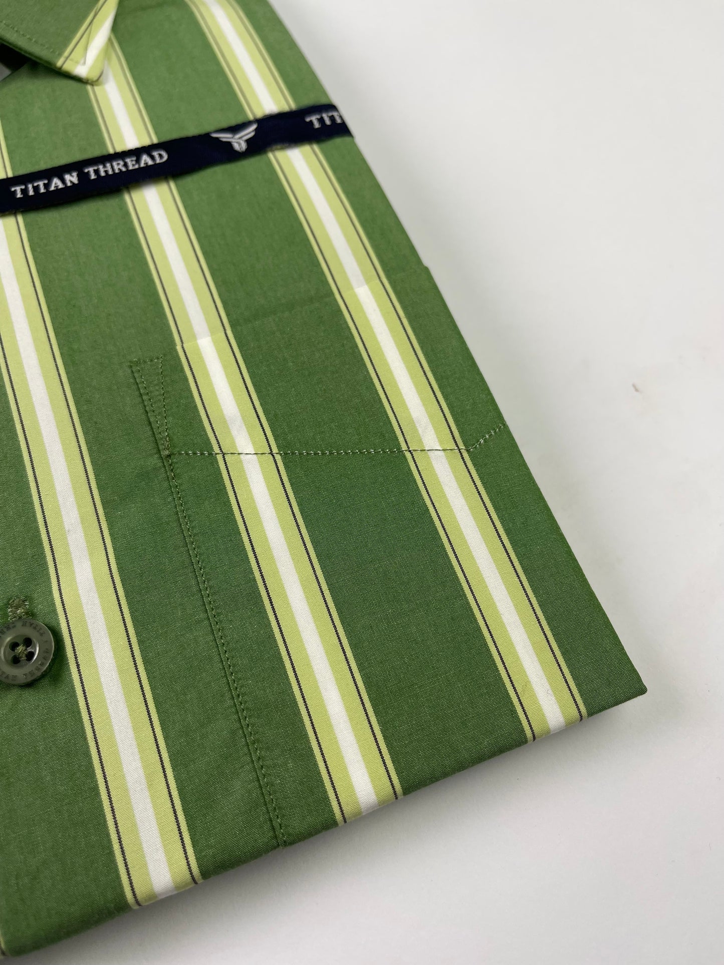 Moss Green Ombre Stripe Formal Shirt