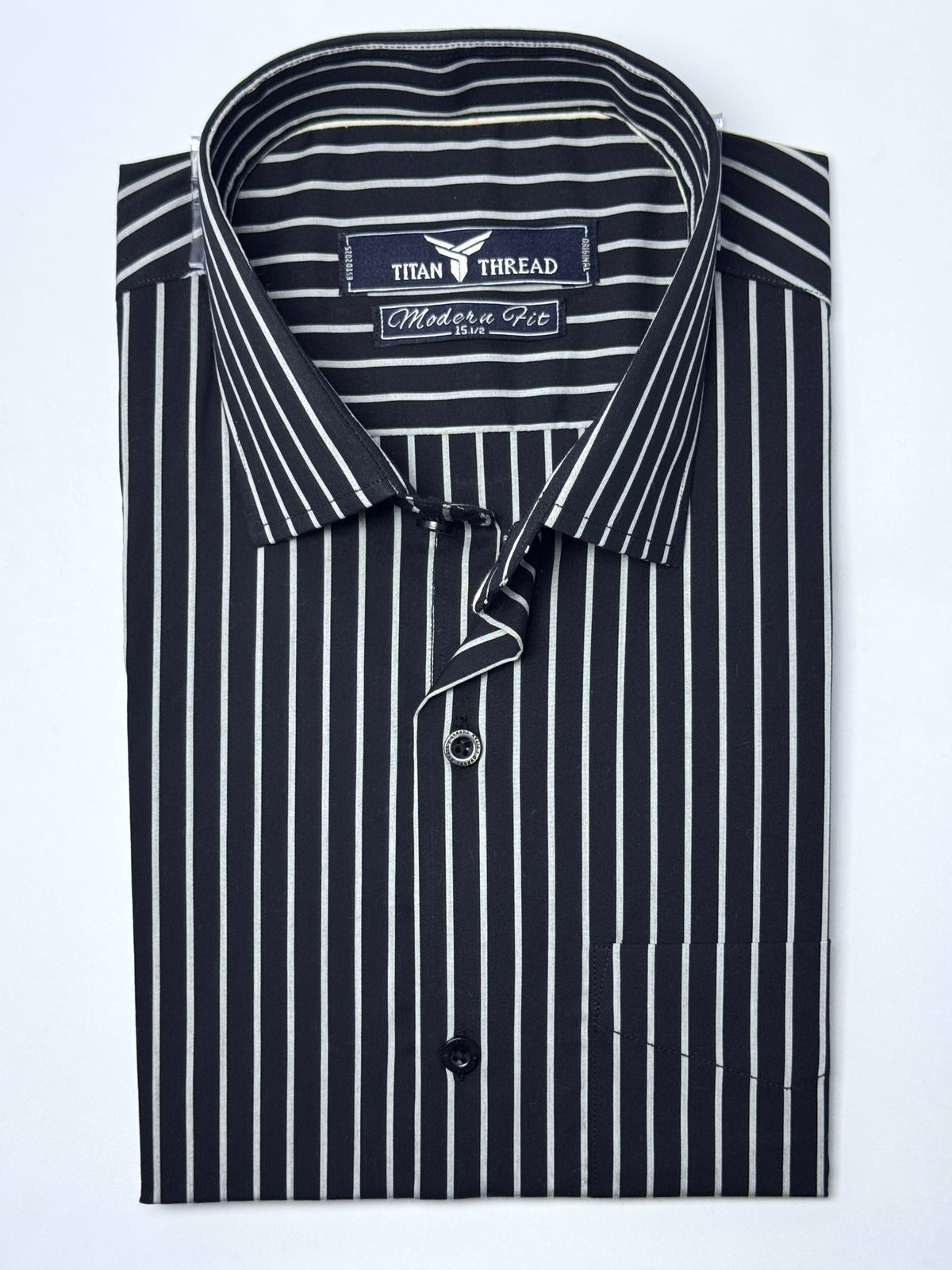 Black & Gray Pencil Stripe Formal Shirt