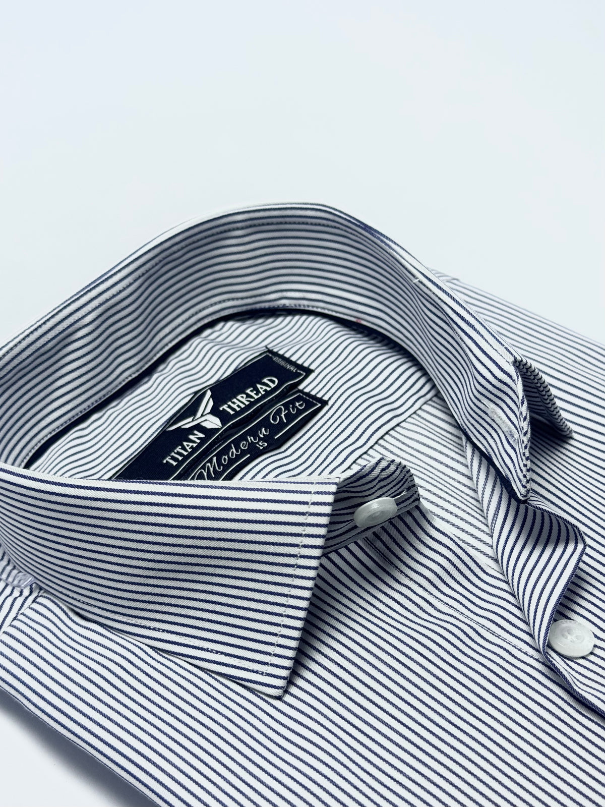White & Blue Pin Stripe Formal Shirt