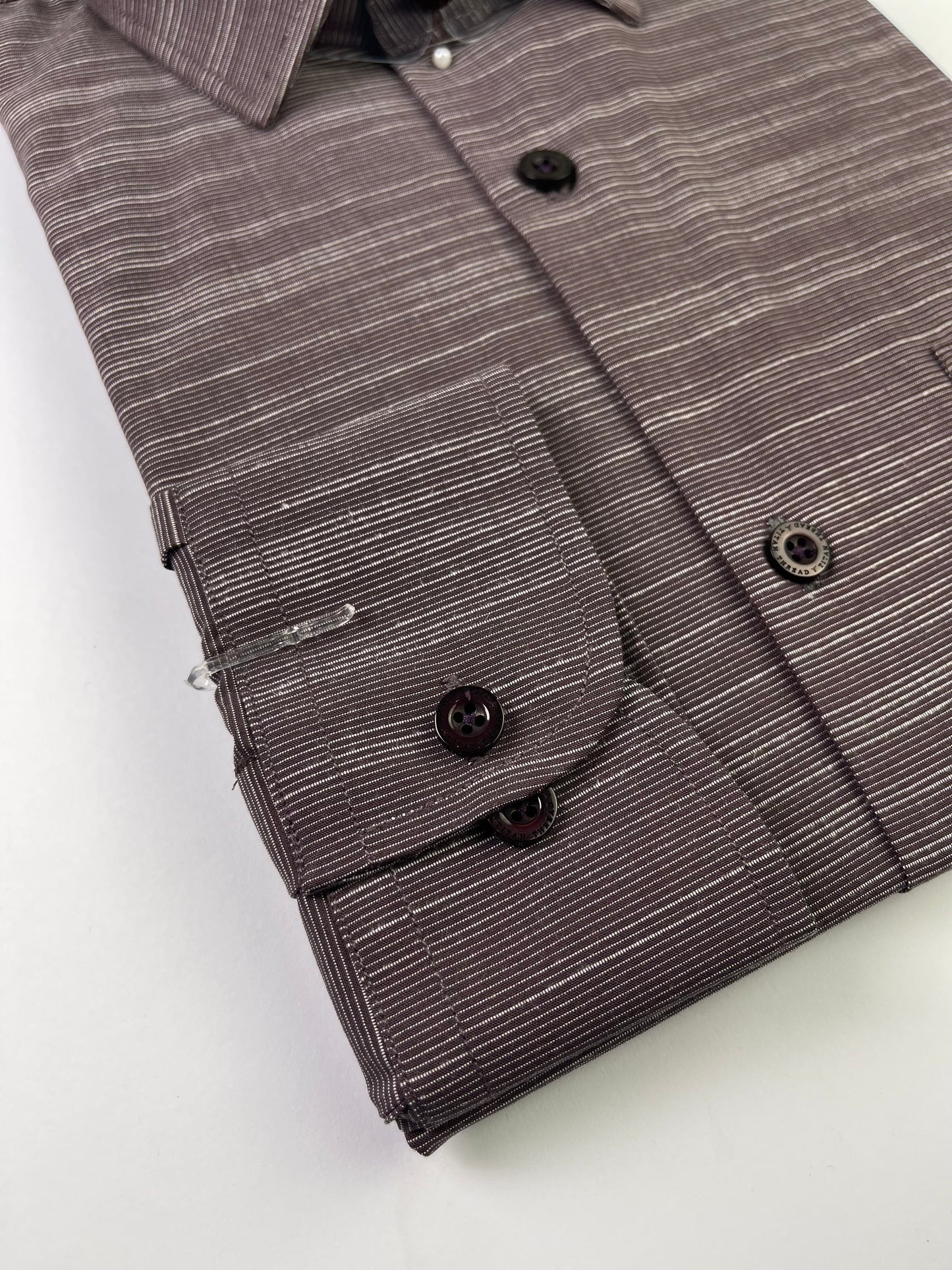 Choco Brown Self Texture Formal Shirt