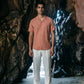 Peal Orange Cuban Shirt