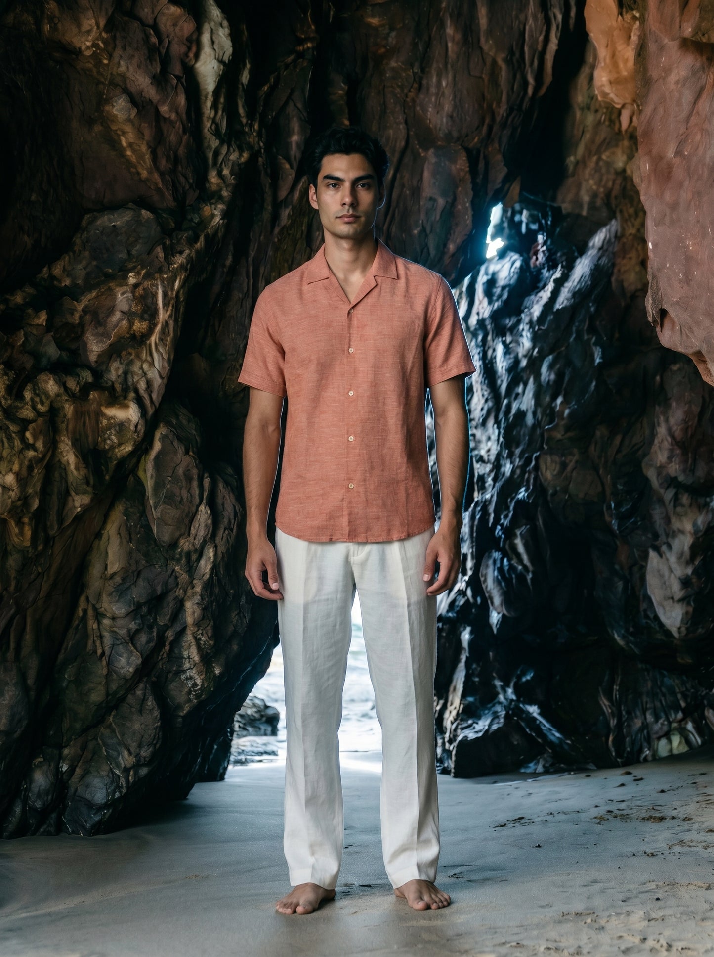 Peal Orange Cuban Shirt