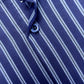Navy Blue & Gray Verticle Stripe Formal Shirt