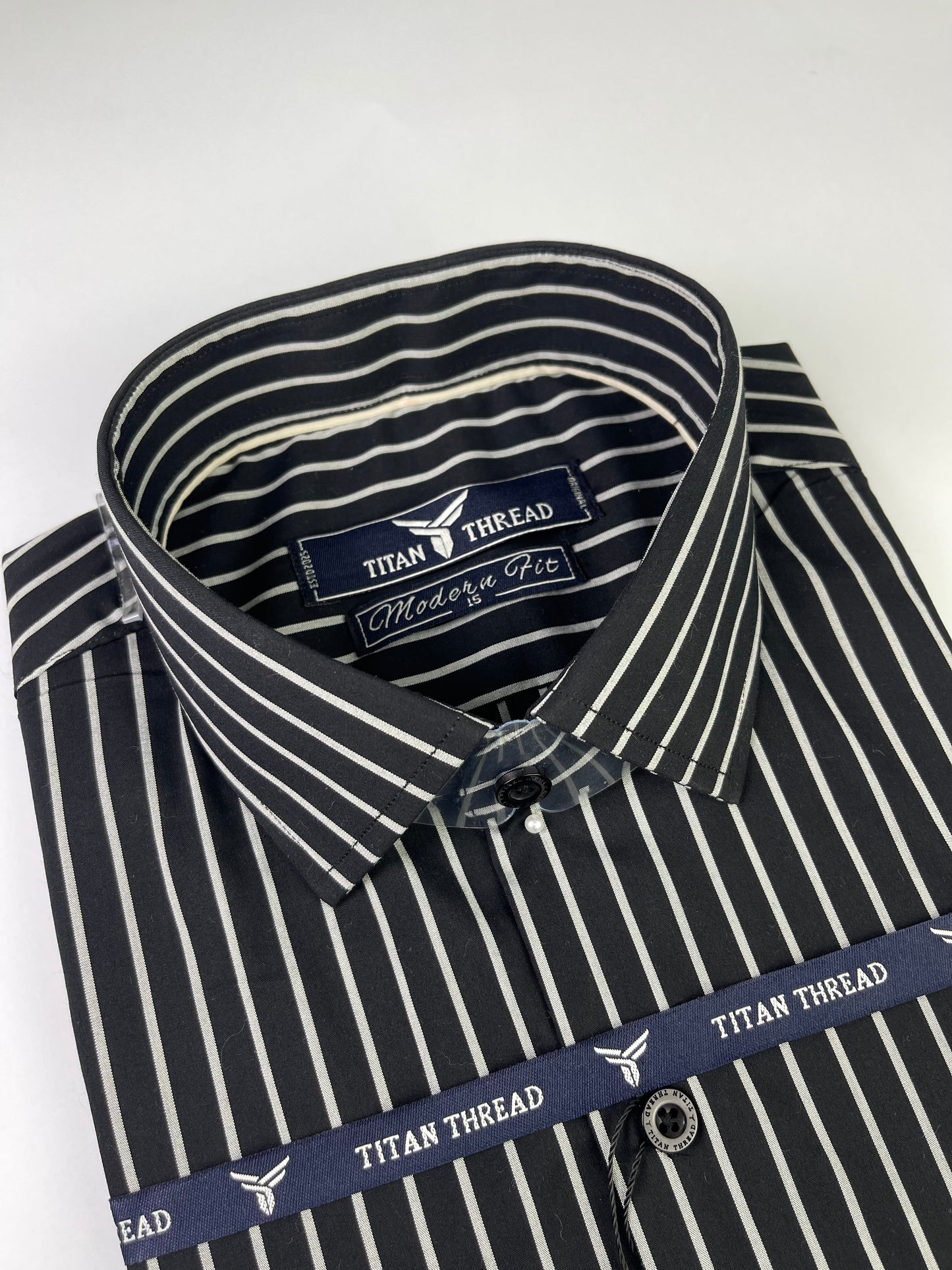 Black & Gray Pencil Stripe Formal Shirt