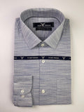 Ocean Blue Self Texture Formal Shirt