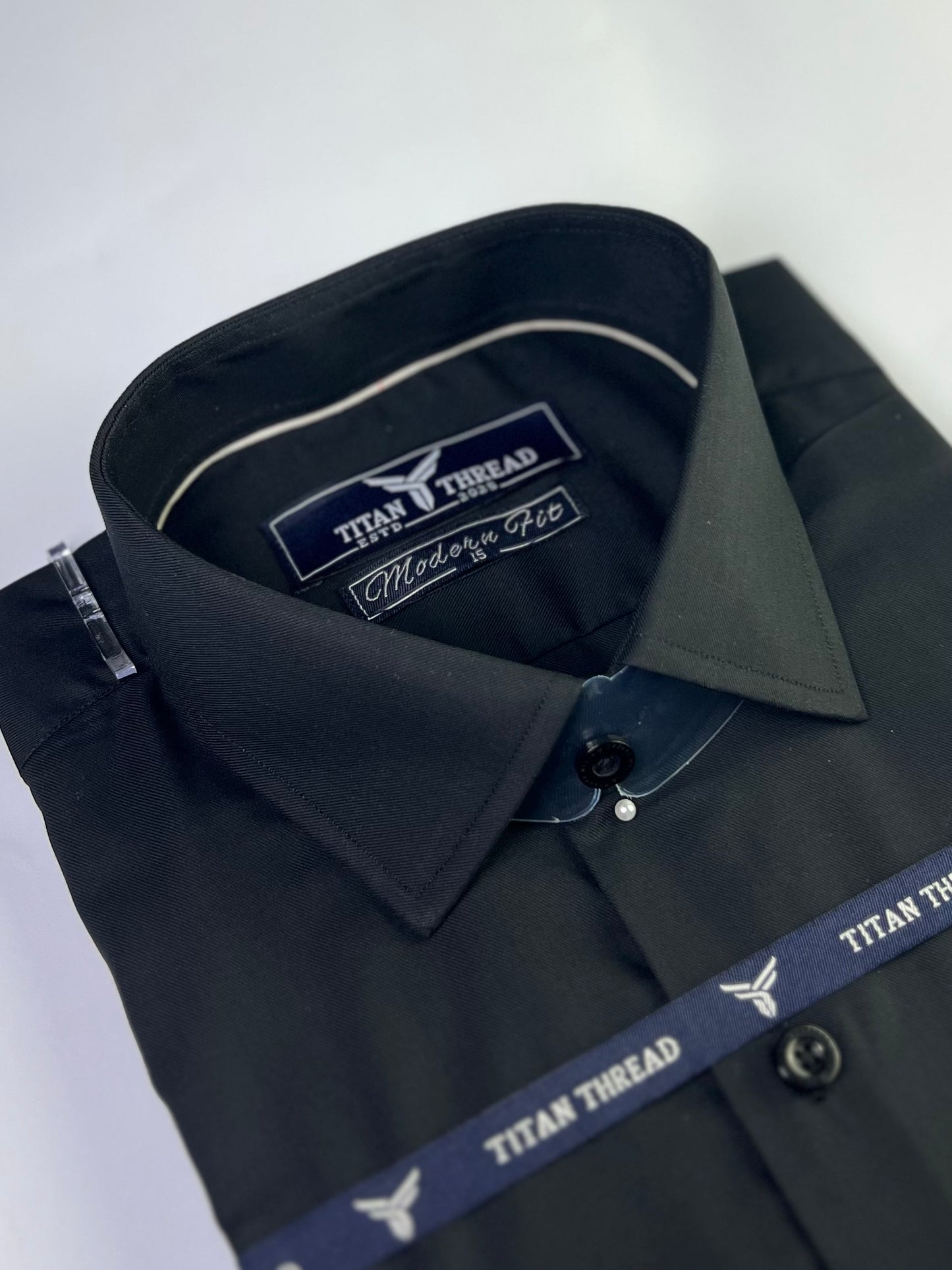 Jet Black Twill Formal Shirt