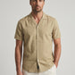 Beige Cotton Linen Cuban Shirt