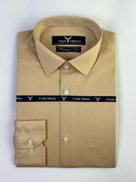Beigh Formal Shirt (Slim fit)