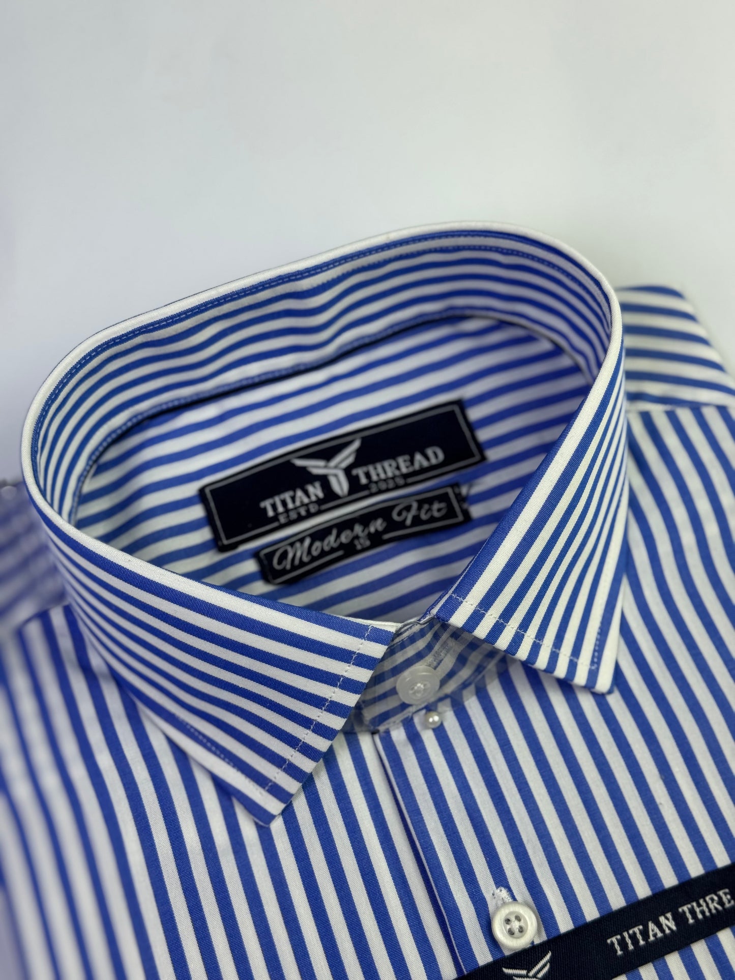 Oxford Blue Stripes Formal shirt (Slim fit)