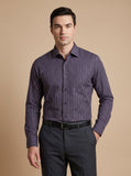 Deep Purple Pencil Stripe Formal Shirt