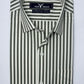 Olive Green Awning Stripe Formal Shirt