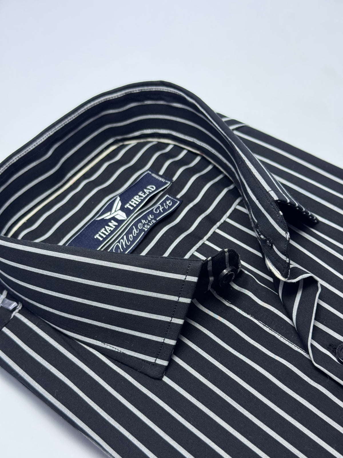 Black & Gray Pencil Stripe Formal Shirt