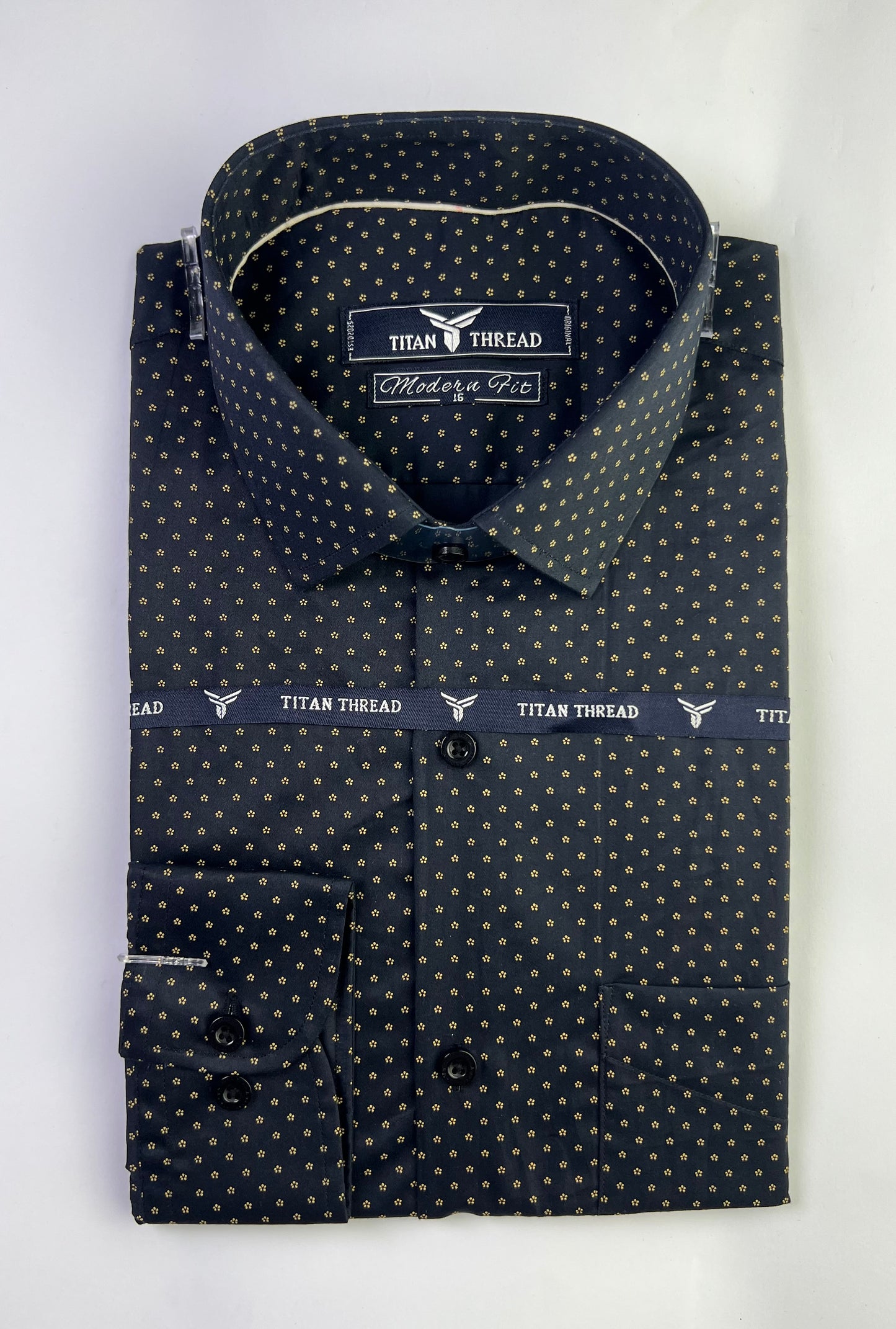 Jet Black Dobby Formal Shirt