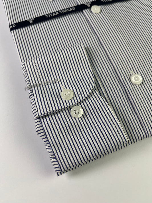 White & Blue Pin Stripe Formal Shirt