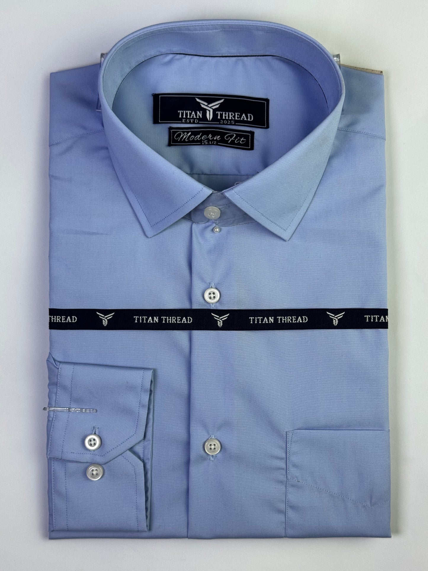 Pastal Blue Formal Shirt(Slim fit)