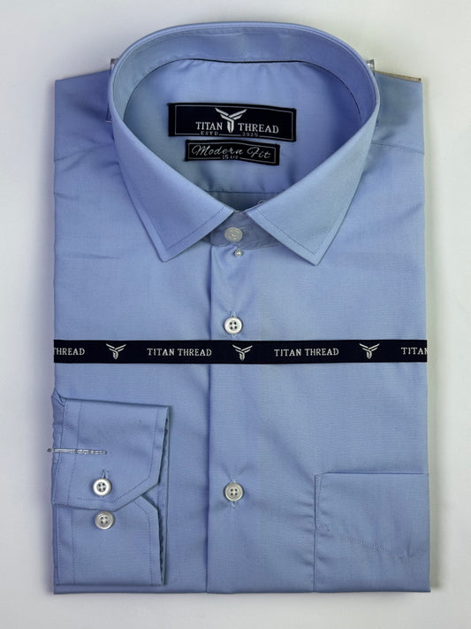 Pastal Blue Formal Shirt(Slim fit)