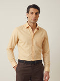 Skin Fawn Self Texture Formal Shirt