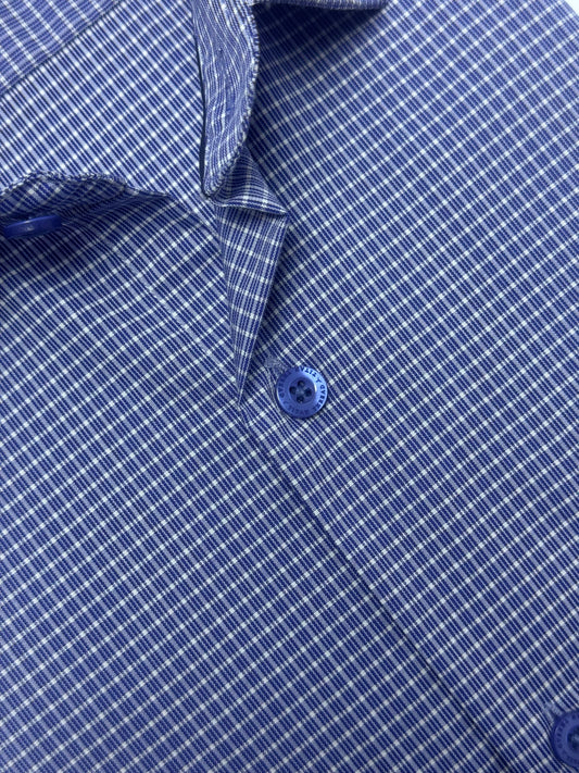 Blue Pin Check Formal Shirt