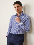 Royal Blue Awning Stripe Formal Shirt
