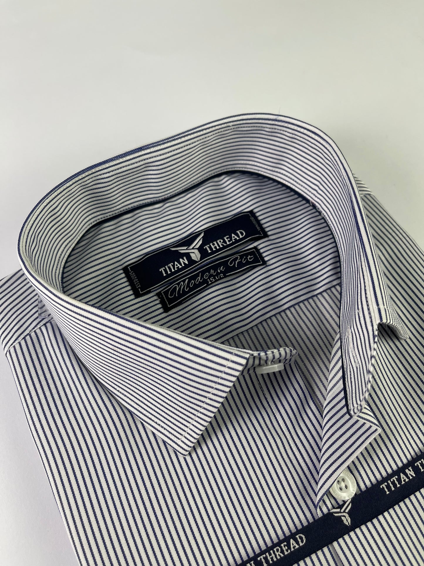 White & Blue Pin Stripe Formal Shirt