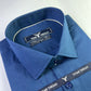 Indigo Blue Dotted Formal Shirt