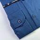 Indigo Blue Dotted Formal Shirt