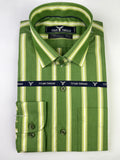 Moss Green Ombre Stripe Formal Shirt