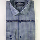 Blue & Gray Gingham Check Formal Shirt