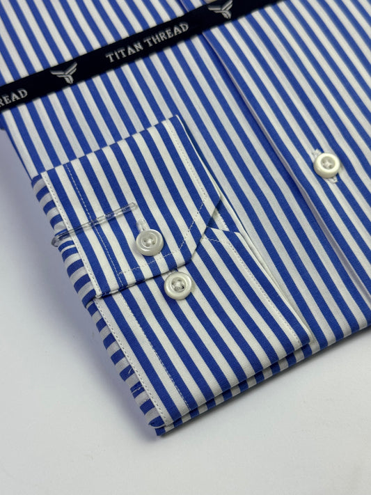 Oxford Blue Stripes Formal shirt (Slim fit)