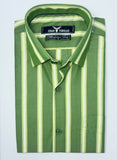 Moss Green Ombre Stripe Formal Shirt