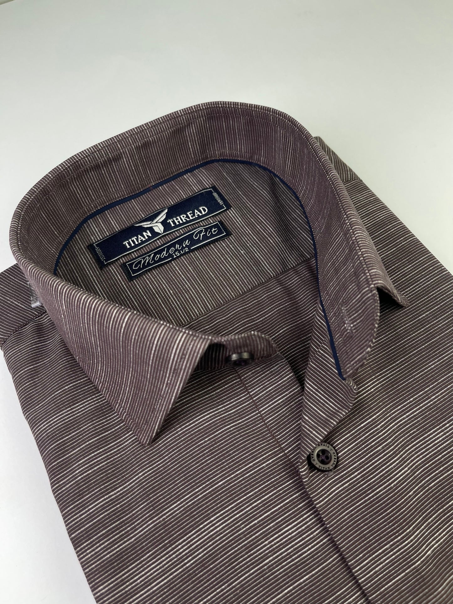 Choco Brown Self Texture Formal Shirt