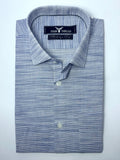 Ocean Blue Self Texture Formal Shirt