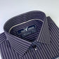 Deep Purple Pencil Stripe Formal Shirt
