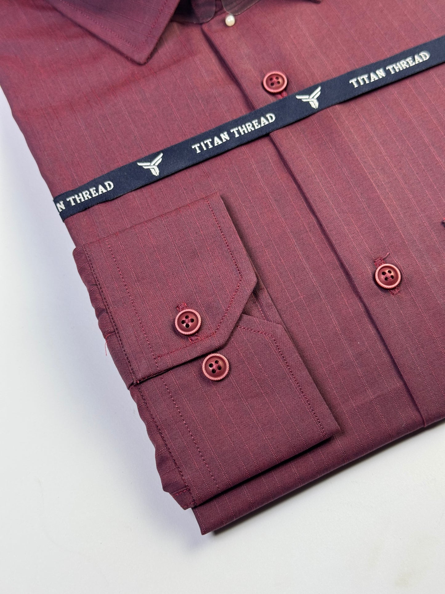 Two Tone Mercerized Maroon Formal Shirt (slim fit)