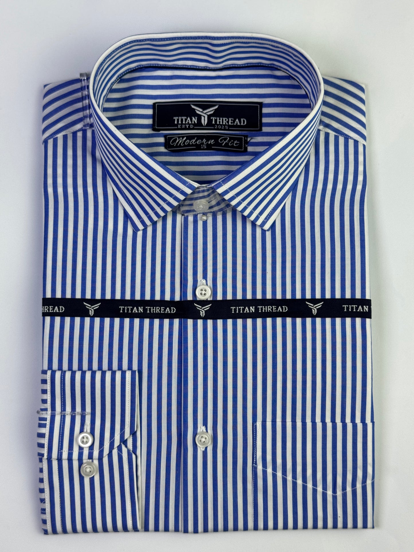 Oxford Blue Stripes Formal shirt (Slim fit)