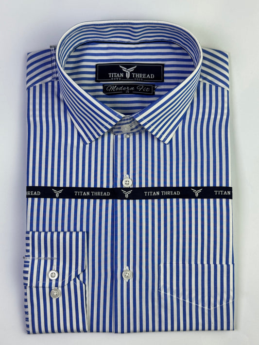 Oxford Blue Stripes Formal shirt (Slim fit)