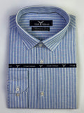 Cambridge Blue Pencil Stripe Formal Shirt (Slim fit)