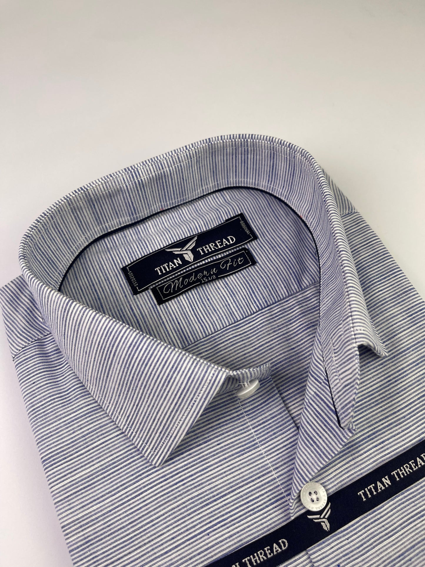 Ocean Blue Self Texture Formal Shirt