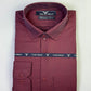 Two Tone Mercerized Maroon Formal Shirt (slim fit)